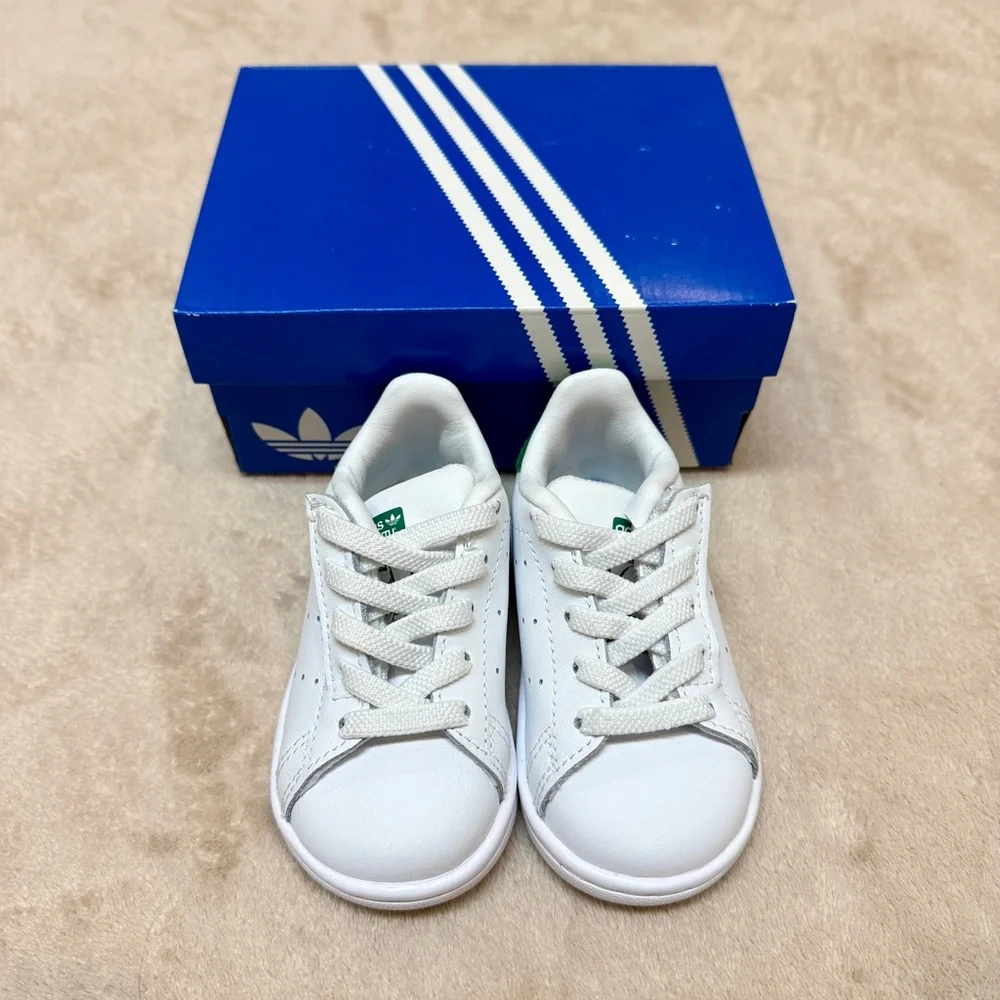 Kids Adidas Stan Smith Sneaker White and Green